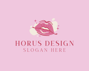 Lips Beauty Lipstick  logo design