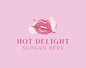 Lips Beauty Lipstick  logo design