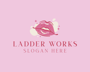 Lips Beauty Lipstick  logo design