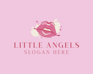 Lips Beauty Lipstick  logo design