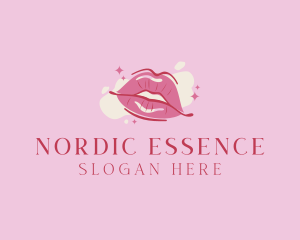 Lips Beauty Lipstick  logo design