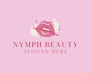 Lips Beauty Lipstick  logo design