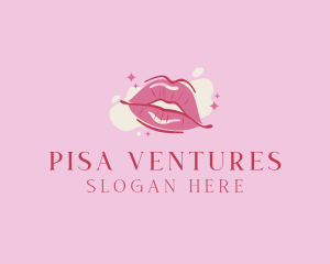 Lips Beauty Lipstick  logo design