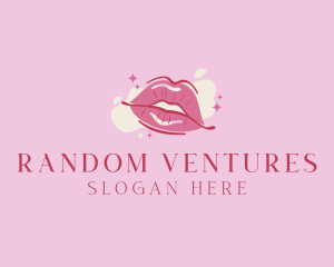 Lips Beauty Lipstick  logo design