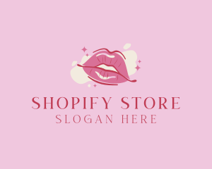 Lips Beauty Lipstick  logo design