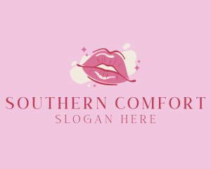 Lips Beauty Lipstick  logo design