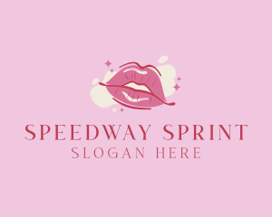 Lips Beauty Lipstick  logo design