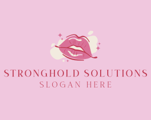 Lips Beauty Lipstick  logo design