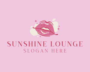 Lips Beauty Lipstick  logo design