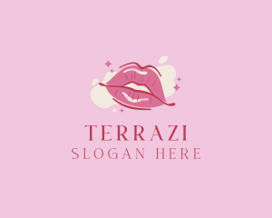 Lips Beauty Lipstick  logo design