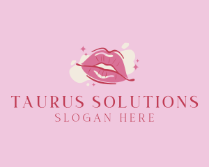 Lips Beauty Lipstick  logo design