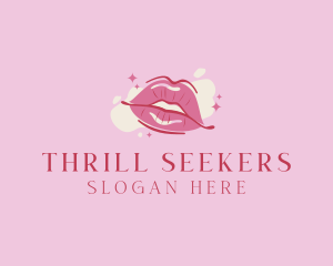 Lips Beauty Lipstick  logo design