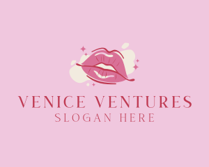 Lips Beauty Lipstick  logo design