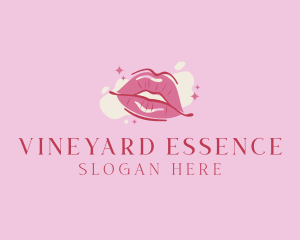 Lips Beauty Lipstick  logo design