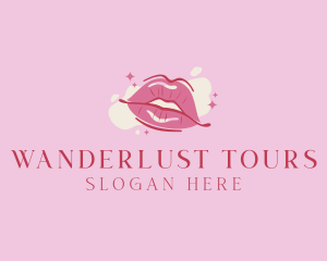 Lips Beauty Lipstick  logo design