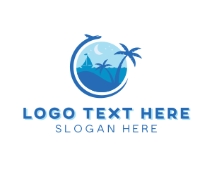 Boat - Travel Vacation Getaway logo design