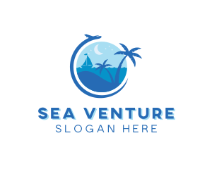 Boating - Travel Vacation Getaway logo design