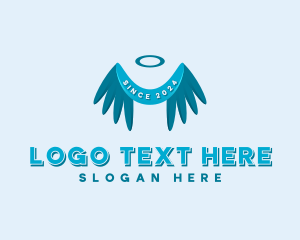 Heaven - Holy Wings Retreat logo design