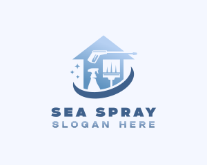 Janitorial Cleaning Disinfection logo design