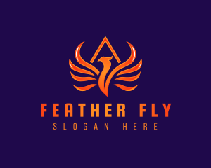 Mystic Phoenix Flame logo design