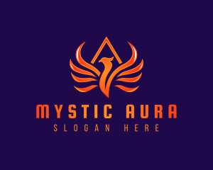 Mystic Phoenix Flame logo design