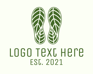 Dancing-shoes - Nature Footprint logo design