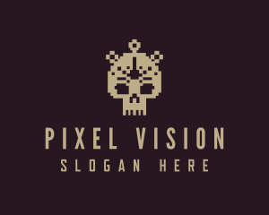 Skull Pixel Software logo design