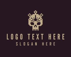 Pixelated - Skull Pixel Software logo design