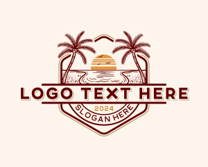 Shoreline - Vacation Beach Getaway logo design