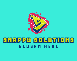 Bright Graffiti Letter S  logo design