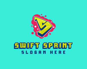 Bright Graffiti Letter S  logo design