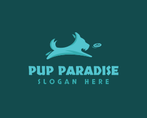 Pet Dog Terrier Fetch logo design