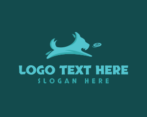 Pet Dog Terrier Fetch Logo