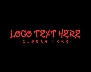 Horror - Graffiti Drip Business logo design