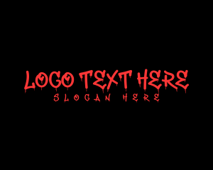 Horror Film - Graffiti Drip Business logo design