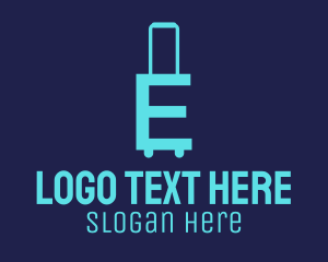 Luggage - Letter E Travel Luggage logo design