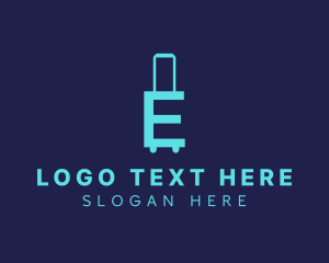 Holiday - Letter E Travel Luggage logo design