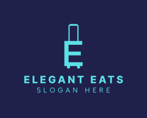 Letter E Travel Luggage  logo design