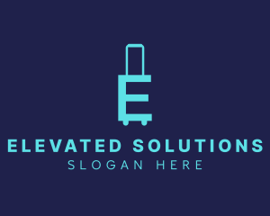 Letter E Travel Luggage  logo design