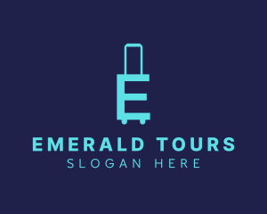 Letter E Travel Luggage  logo design