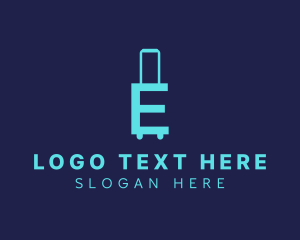 Lettermark - Letter E Travel Luggage logo design