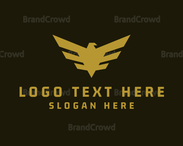 Gold Military Eagle Logo