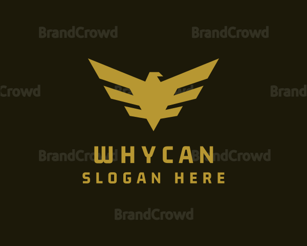 Gold Military Eagle Logo