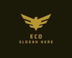 Gold Military Eagle Logo