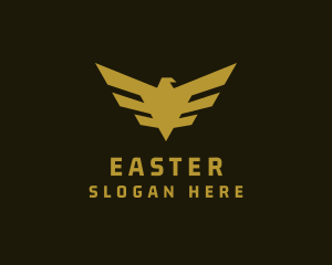 Hawk - Gold Military Eagle logo design