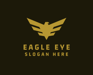 Gold Military Eagle logo design