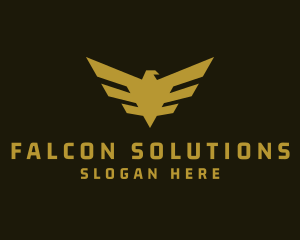 Gold Military Eagle logo design