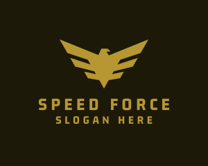 Gold Military Eagle logo design