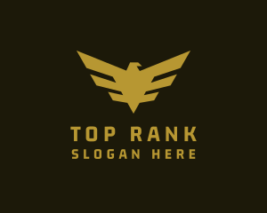 Gold Military Eagle logo design