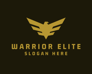 Gold Military Eagle logo design
